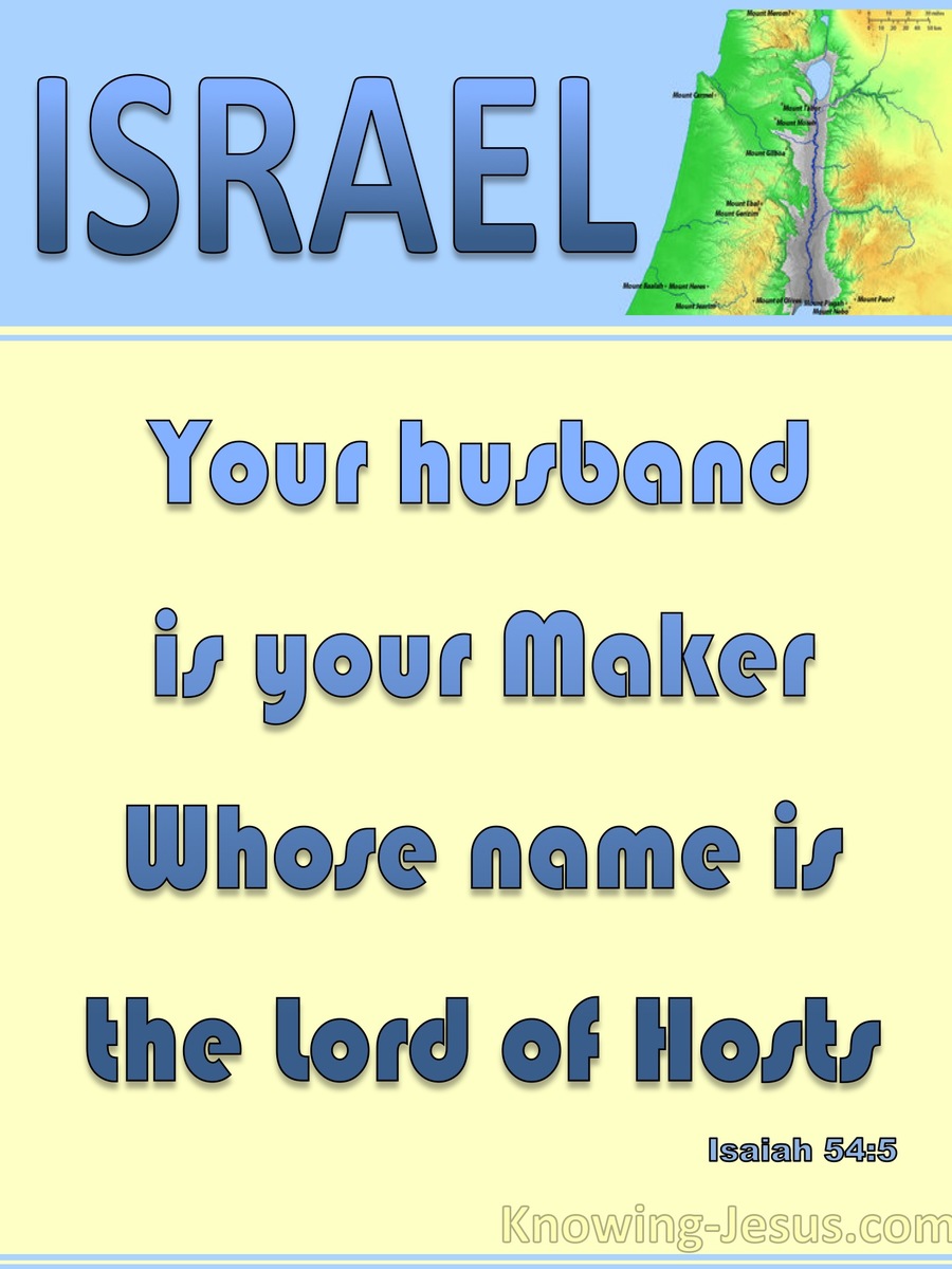 Isaiah 54:5 Your Husband Is Your Maker The Lord Of Hosts (blue)